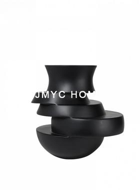 简约玻璃客厅茶几插花器摆件样板间餐厅吧台桌面插干花瓶软装饰品