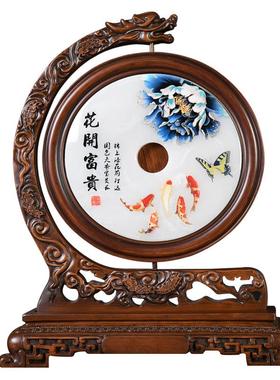 平安扣摆件乔迁新居客厅家居饰品博古架玄关酒柜支架装饰品摆件