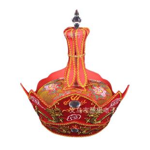 厂家直供法师毗卢帽绣双龙五佛帽五佛冠唐僧帽