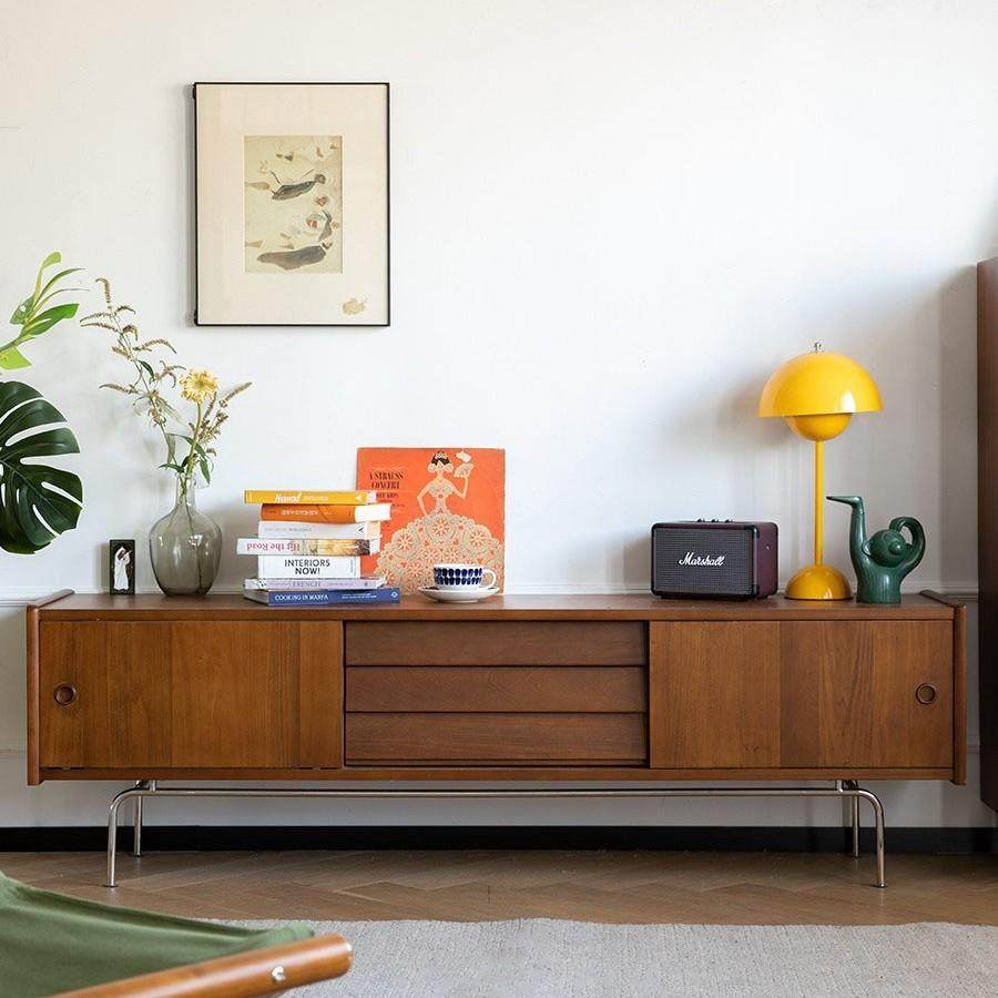 北欧实木电视柜家用小户型不锈钢多功能收纳柜客厅中古收纳视听柜,住宅家具,其它柜类,淘宝优惠券,粉丝福利购,淘宝优惠卷