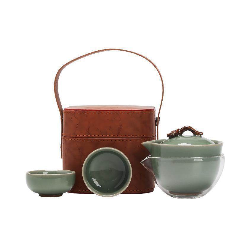 复古功夫茶具套装一壶二杯便携旅行茶具套装快客杯出差旅游泡茶器,餐饮具,旅行茶具,淘宝优惠券,粉丝福利购,淘宝优惠卷