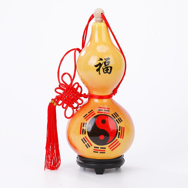 彩5绘开口大葫挂芦2CM烙画葫芦件FGO文艺转摆件运文玩葫芦