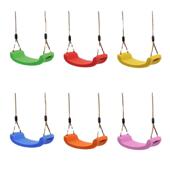 户外儿童秋千游乐设施配件室内板式 庭院外弯板秋千坐室外吊绳运动