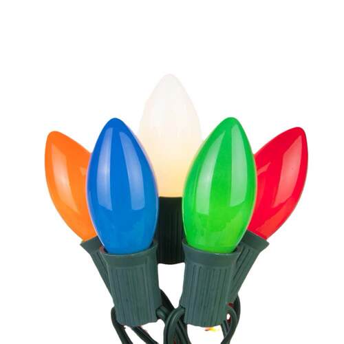 美规C9LED灯串备泡25灯烤漆五彩灯泡圣诞节万圣节装饰灯