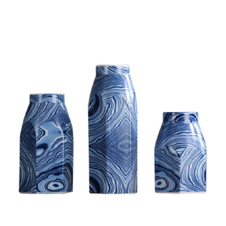 欧式陶瓷花瓶摆件客厅家居插仿真干花电视柜美式餐桌软装饰品