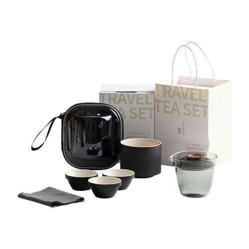 旅行茶具套装户外露营简约功夫茶具泡茶器一壶四杯便携式快客杯