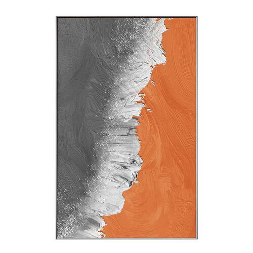 现代轻奢玄关装饰画抽象大幅客厅落地画高级感过道装饰壁画油画