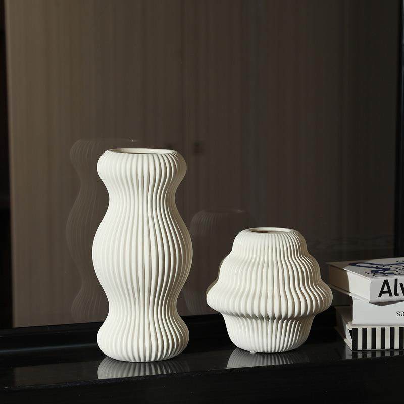 现代简约创意白色陶瓷花瓶摆件客厅餐桌电视柜酒柜干花插花装饰品,家居饰品,花瓶,淘宝优惠券,粉丝福利购,淘宝优惠卷