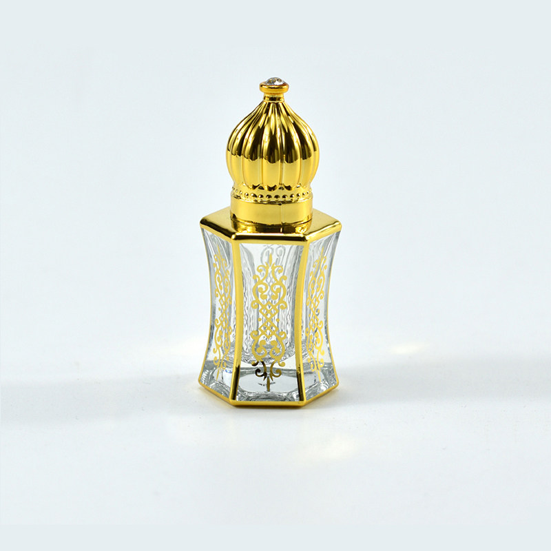 迪拜金色精油瓶滚珠式途搽香精色料便携旅行分装瓶散装香水空瓶子