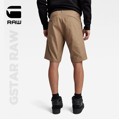 G-STAR RAW2024春新Bronson2.0修身弹力logo刺绣男奇诺短裤D21040