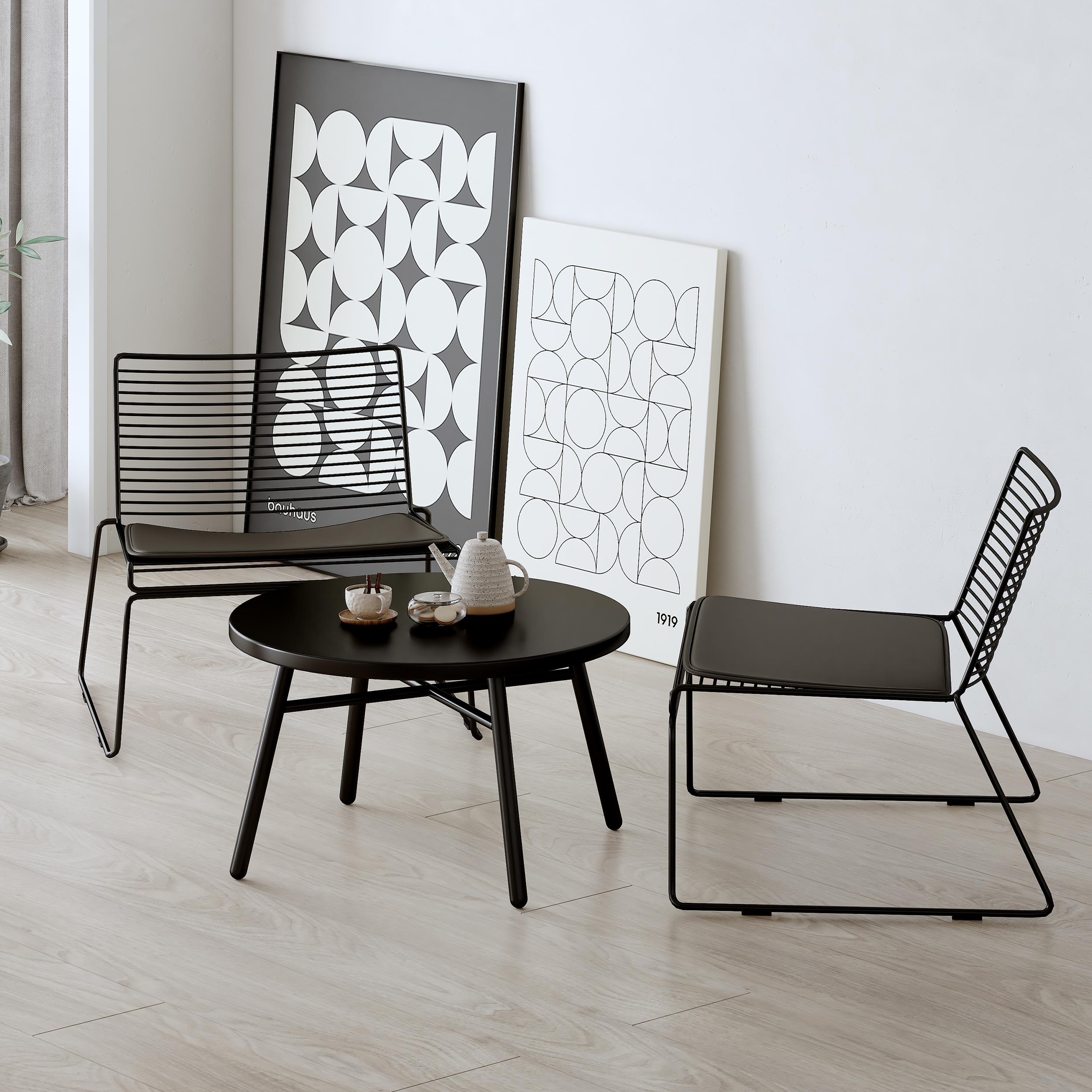 北欧家用餐椅民宿椅子ins网红咖啡厅酒吧户外阳台休闲椅桌椅组合