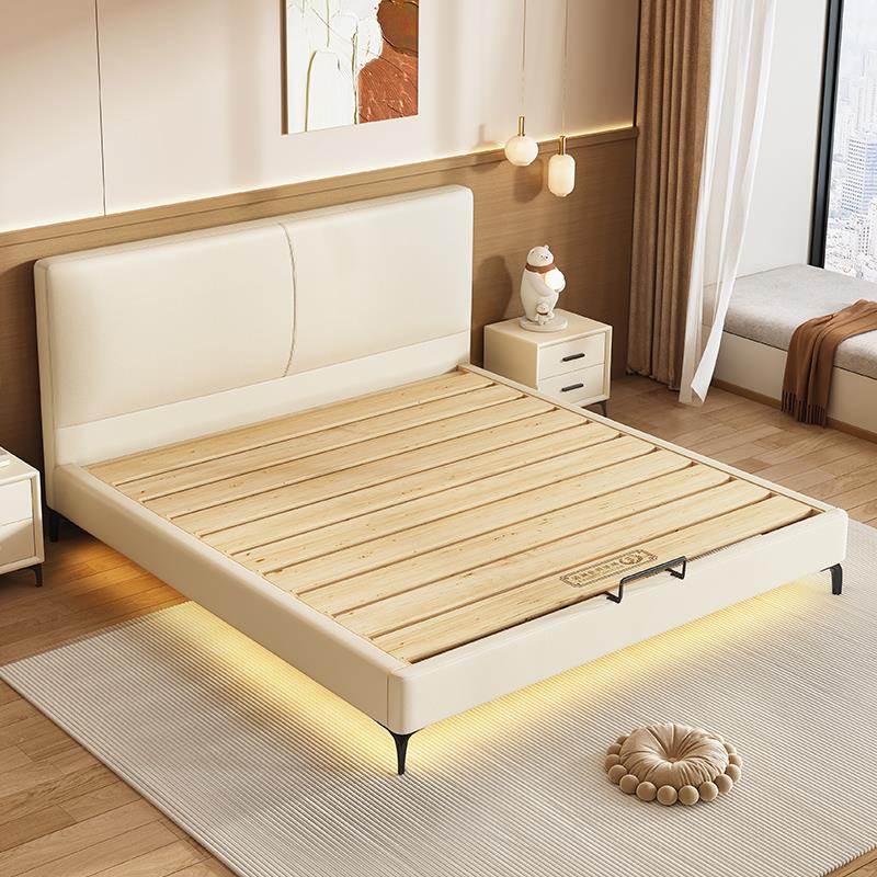 全实木齐边小户型床可定制任意尺寸静音加厚互不干扰排骨架床