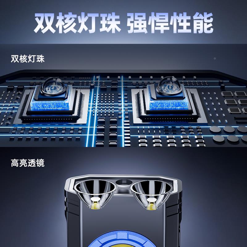 尔森EDC电手电筒强光充小型便携超亮户X608ultr外维修工沃作吸灯