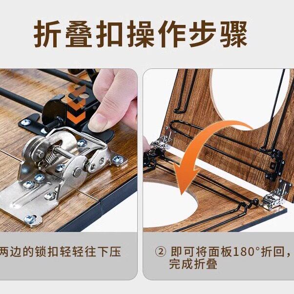 户外型烧炉圆形可携SWM式围炉煮茶桌一家庭折叠小烤迷你室内体烧