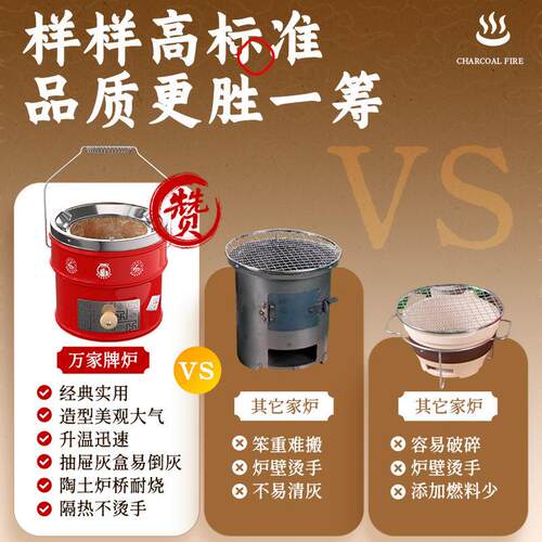 炉一节二节炭火炉老式煤炭取炉围暖炉煮YYI茶烤炭火碳烤炉蜂巢炉