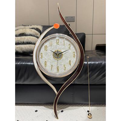 现级8055代奢高感挂轻钟2025新款客厅表钟高端大气创意表家用挂墙