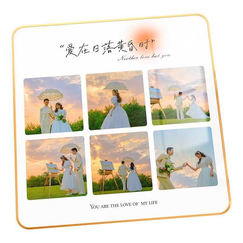 定级制10-婚纱情侣婚纱照相框摆台相片打洗加照片做成宫印格创意