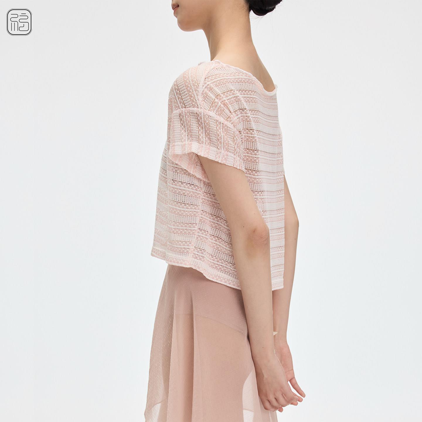 福生25SS12 若舞 蕾针丝轻薄镂空织宽松版型芭蕾舞蹈上衣
