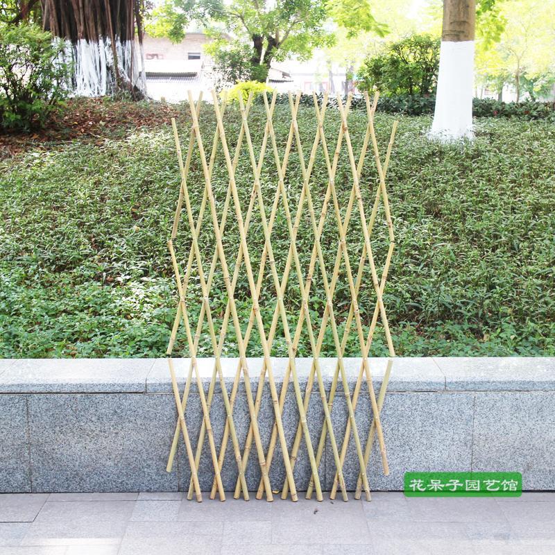拉形竹篱笆HSI网格伸伸缩篱笆植物攀爬藤竹架子绿化爬带园菜子竹