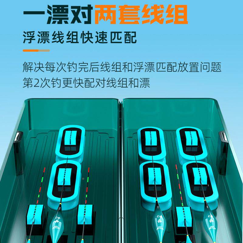 拓森多能漂盒双主线盒二合一大容量层鱼漂盒功VZLDGNPH威浮漂盒鱼