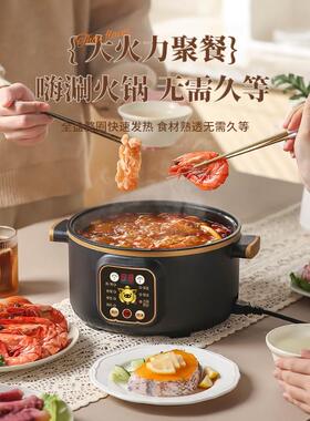 用电电锅1-2人254983-4多功能迷你小型家单一食煮能预约定人时电