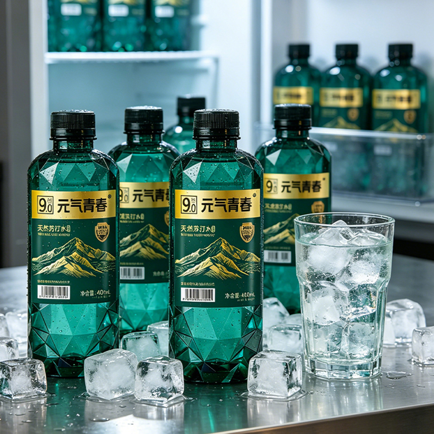 【高端商务】弱碱性ph9.0天然苏打水400ml瓶装0糖0气无添加饮用水