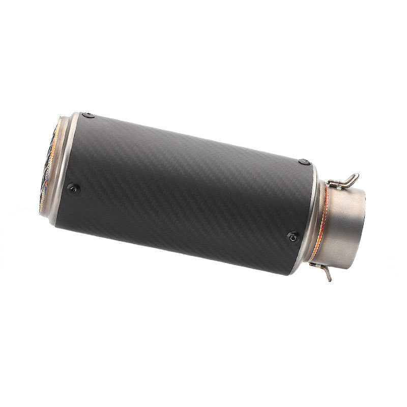 适用摩托车改装SC排气管于雅马哈川崎碳纤维鬼火踏板车消音器