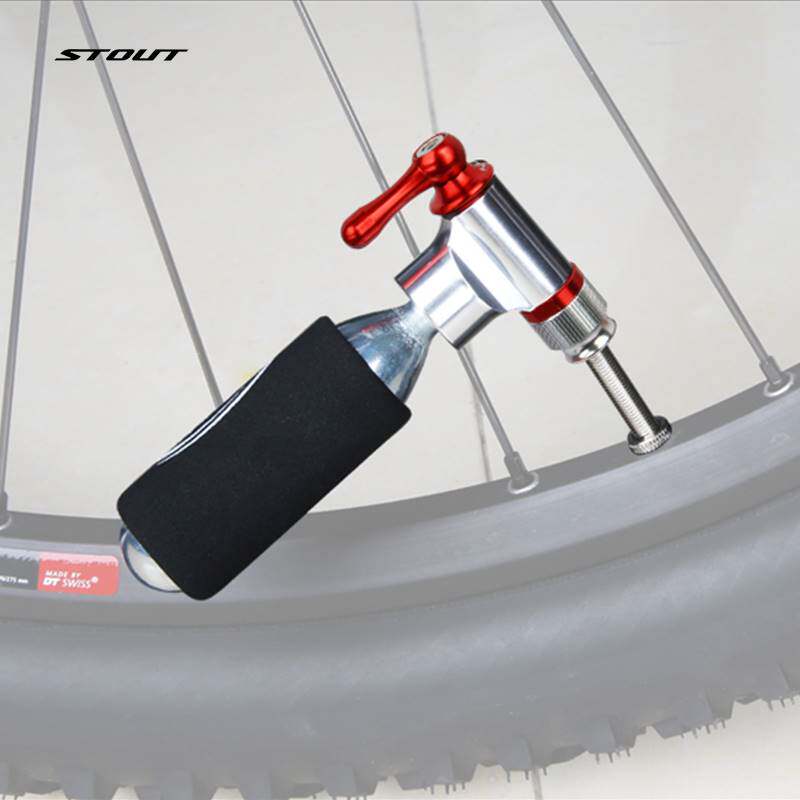 极速自行车快速充气头CO2气瓶充气嘴公路山地打气筒真空补胎工具