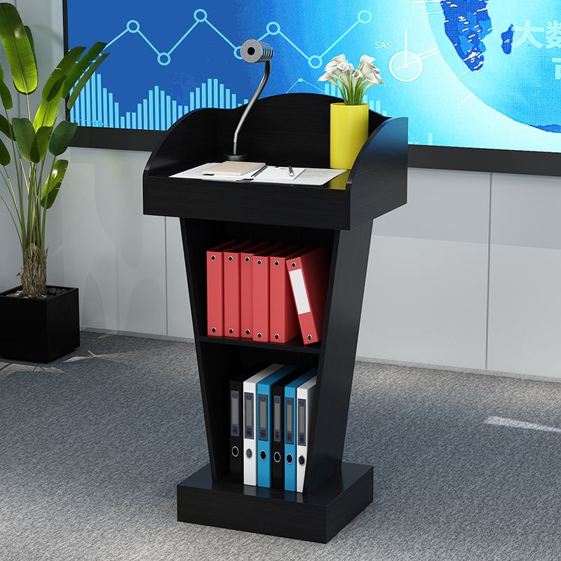 发言台迎宾台演讲台前台接待台讲台桌教师木简约现代主持台培训