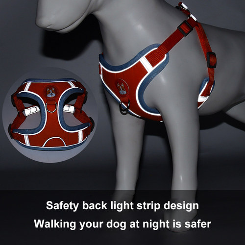 好货New Pet Dog Harness Leash Set Reflective Adjustable Pupp