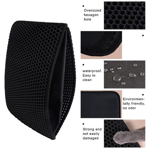 好货Pet Cat Litter Mat Double Layer Pet Cat Litter Trapper M