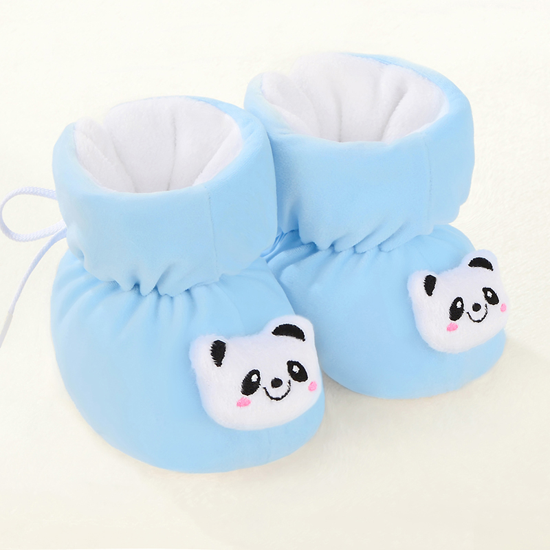 新生儿鞋子婴儿脚套春秋冬季全脚保暖护脚套3加厚宝宝睡觉鞋套6月