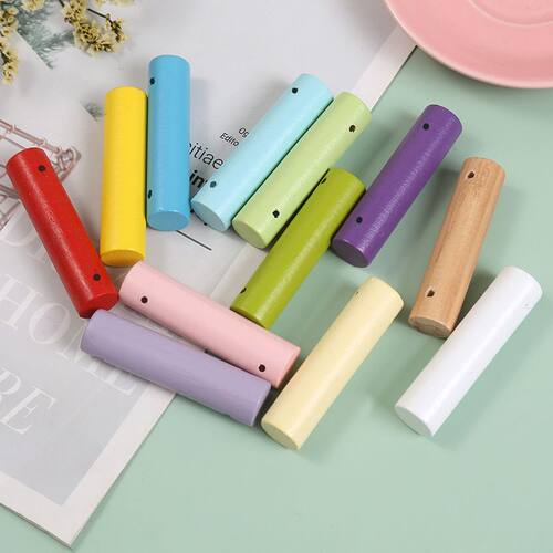 好货New 70 100 150mm Multi-color Round Wooden Stick DIY Pet