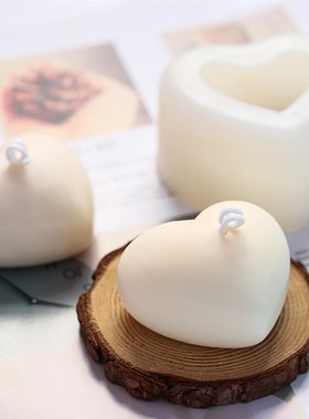 3D Love Heart Silicone Mold Aroma Gypsum Plaster Silicone