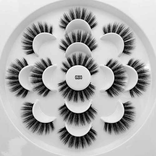 好货Luxury 7 Paire 3D Handmade False Lashes Fluffy Strip Eye
