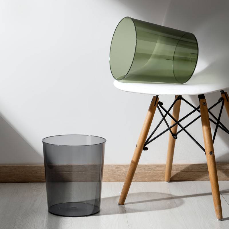 居家轻奢垃圾桶厨房厕所大容量纸篓家用客厅简约透明装垃圾神器