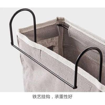 床头围护栏收纳盒筐宿舍上铺挂篮置物学生布艺多功能床边床上挂g