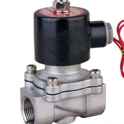 好货常闭不锈钢04电磁阀水阀气阀2S200-20 AC220V DC24V耐腐蚀高