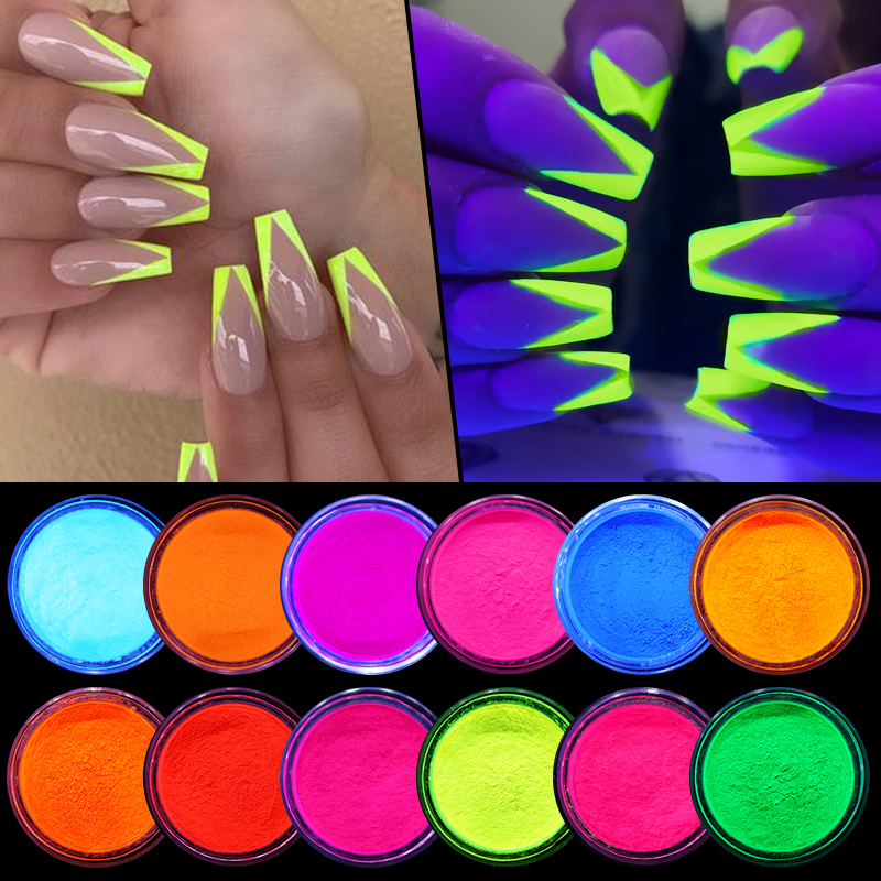 极速12 Boxes/Set Lasting Neon Phosphor UV Reactive Fluorensc