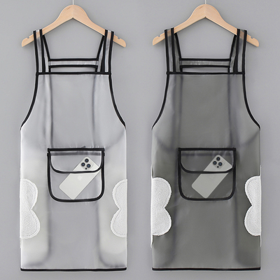 极速Waterproof Apron Cooking Kitchen Aprons For Women Home C