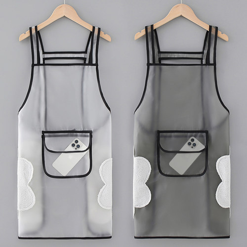 极速Waterproof Apron Cooking Kitchen Aprons For Women Home C