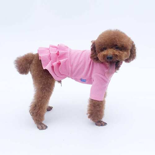 好货New dog clothes autumn and winter three-layer bubble ski