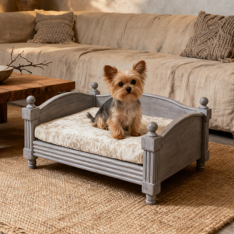 美式猫咪狗狗实木床猫狗窝宠物床小中型犬休息睡觉专用床宠物家具,宠物/宠物食品及用品,猫狗床/躺椅,淘宝优惠券,粉丝福利购,淘宝优惠卷