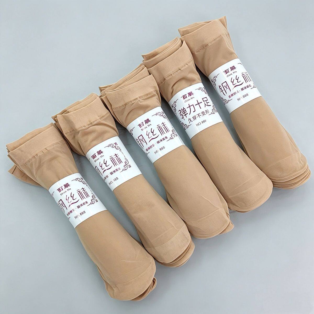 钢丝袜女短袜夏季薄款防勾丝水晶丝无痕隐形袜防滑短筒丝袜