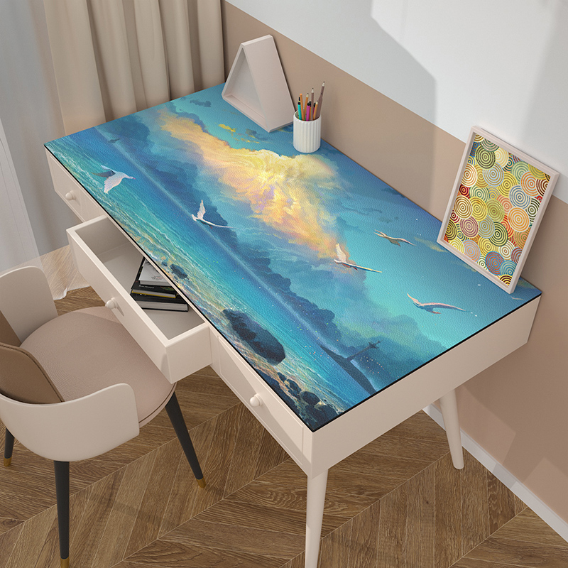 皮革桌垫书桌餐桌垫学生儿童防水防油无异味办公室专用桌布桌垫