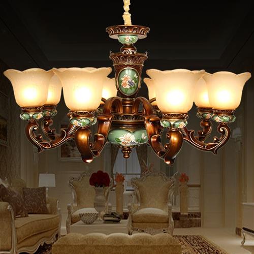 灯具灯具套餐简约欧式吊灯客厅灯简约餐厅吊灯别墅复式楼古典藏式