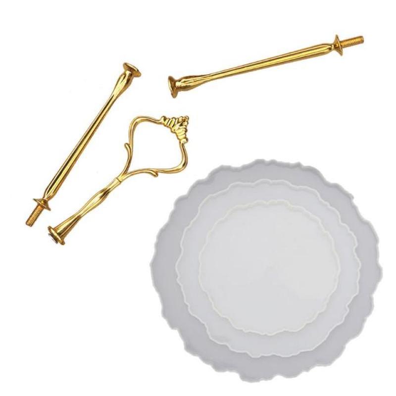 Three layer Irregular Fruit Disc Big Plate Resin Mold Oversi