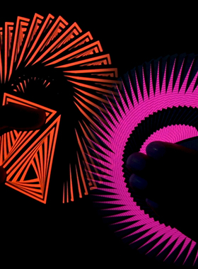 汇奇进口收藏花切创意扑克牌紫效果秋季TH光因子月神悲惨牌夜光灯