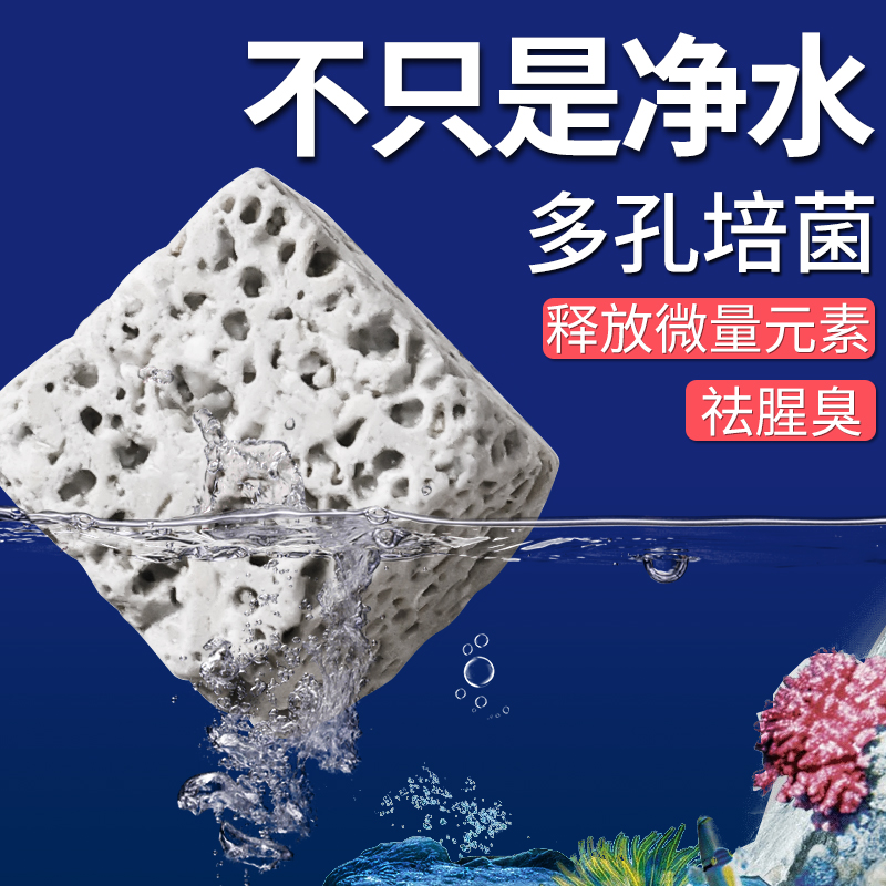鱼缸过滤材料硝化细菌屋陶瓷环鱼池净化水质石英球过滤器专用滤材