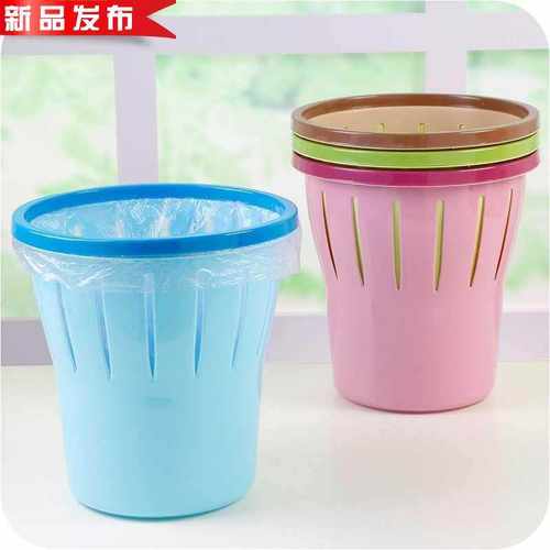 垃圾桶家用卧室创意简约寝室客厅床头特大号圆形时尚纸娄压带圈y